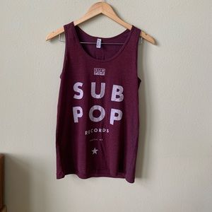 American Apparel Sub Pop Records Purple Tank Top